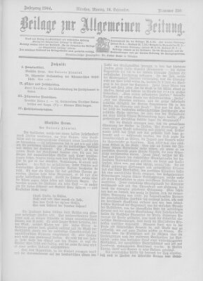 Allgemeine Zeitung Montag 26. September 1904