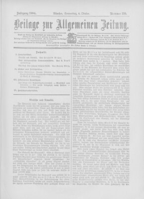 Allgemeine Zeitung Donnerstag 6. Oktober 1904