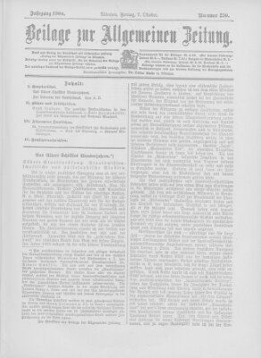 Allgemeine Zeitung Freitag 7. Oktober 1904