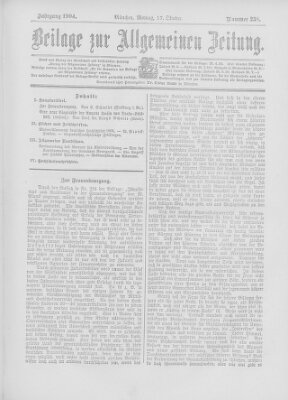 Allgemeine Zeitung Montag 17. Oktober 1904