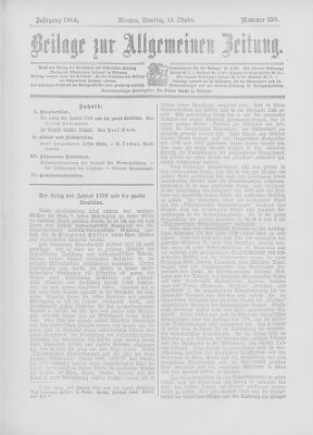 Allgemeine Zeitung Dienstag 18. Oktober 1904