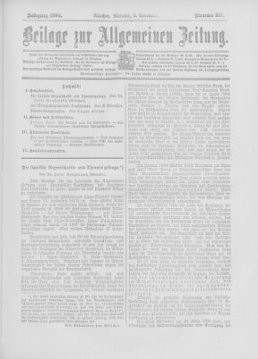 Allgemeine Zeitung Mittwoch 2. November 1904