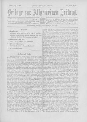 Allgemeine Zeitung Freitag 4. November 1904