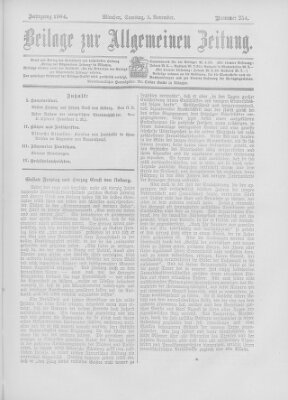 Allgemeine Zeitung Samstag 5. November 1904