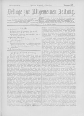 Allgemeine Zeitung Mittwoch 9. November 1904