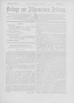 Allgemeine Zeitung Dienstag 22. November 1904