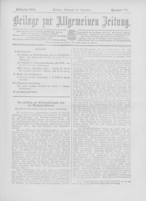 Allgemeine Zeitung Mittwoch 23. November 1904