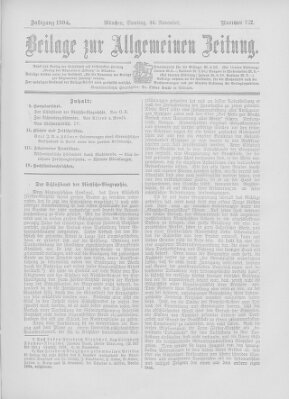 Allgemeine Zeitung Samstag 26. November 1904