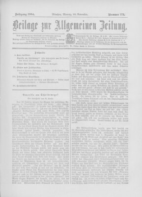 Allgemeine Zeitung Montag 28. November 1904