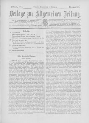 Allgemeine Zeitung Donnerstag 8. Dezember 1904