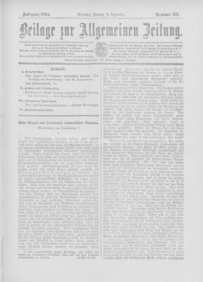 Allgemeine Zeitung Freitag 9. Dezember 1904