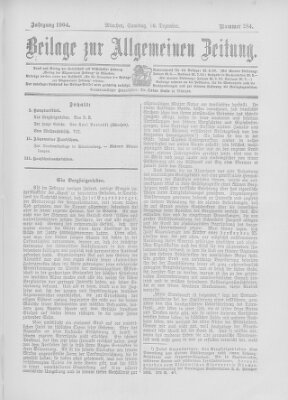 Allgemeine Zeitung Samstag 10. Dezember 1904