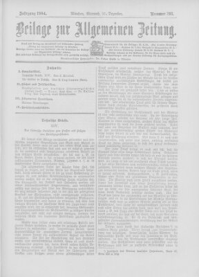 Allgemeine Zeitung Mittwoch 21. Dezember 1904