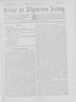 Allgemeine Zeitung Sonntag 1. Januar 1905