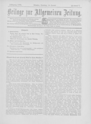 Allgemeine Zeitung Dienstag 10. Januar 1905