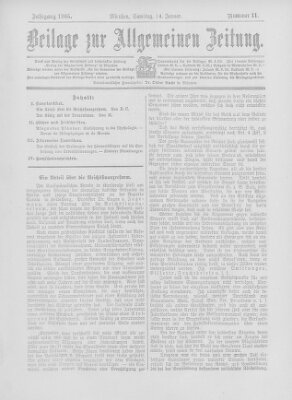 Allgemeine Zeitung Samstag 14. Januar 1905