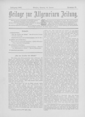 Allgemeine Zeitung Sonntag 22. Januar 1905