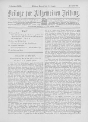 Allgemeine Zeitung Donnerstag 26. Januar 1905