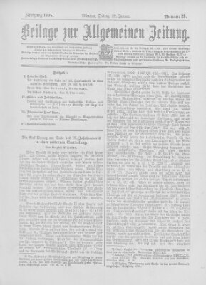 Allgemeine Zeitung Freitag 27. Januar 1905