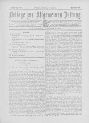 Allgemeine Zeitung Samstag 28. Januar 1905