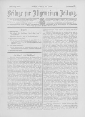 Allgemeine Zeitung Dienstag 31. Januar 1905