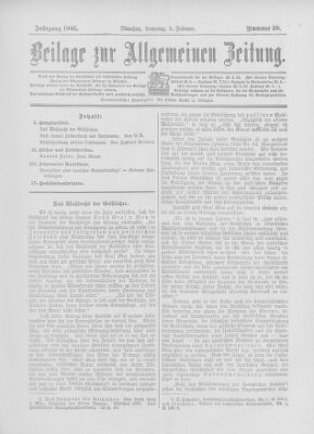 Allgemeine Zeitung Sonntag 5. Februar 1905