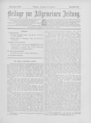 Allgemeine Zeitung Sonntag 19. Februar 1905