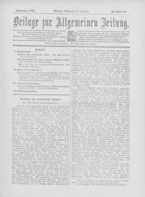 Allgemeine Zeitung Mittwoch 22. Februar 1905