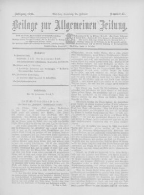 Allgemeine Zeitung Samstag 25. Februar 1905