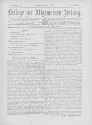 Allgemeine Zeitung Sonntag 5. März 1905