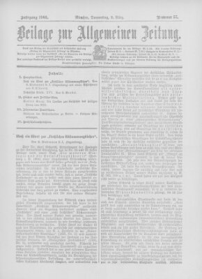 Allgemeine Zeitung Donnerstag 9. März 1905