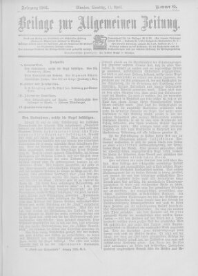 Allgemeine Zeitung Dienstag 11. April 1905