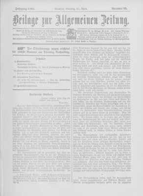 Allgemeine Zeitung Sonntag 23. April 1905