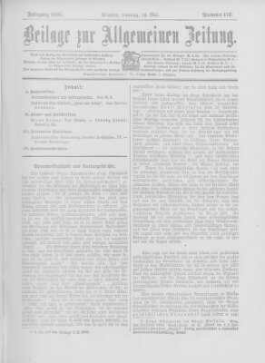 Allgemeine Zeitung Sonntag 14. Mai 1905