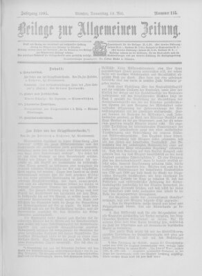 Allgemeine Zeitung Donnerstag 18. Mai 1905