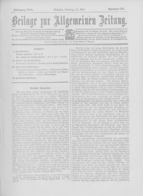 Allgemeine Zeitung Sonntag 21. Mai 1905