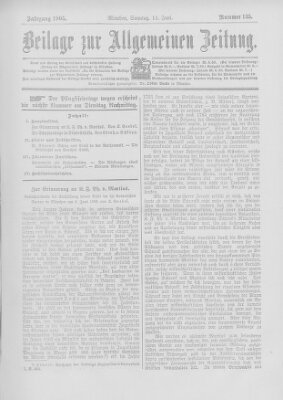 Allgemeine Zeitung Sonntag 11. Juni 1905