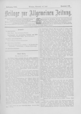 Allgemeine Zeitung Mittwoch 14. Juni 1905