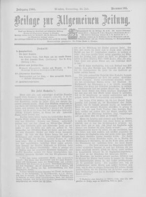 Allgemeine Zeitung Donnerstag 20. Juli 1905