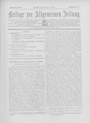 Allgemeine Zeitung Donnerstag 27. Juli 1905