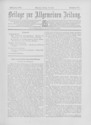 Allgemeine Zeitung Freitag 28. Juli 1905