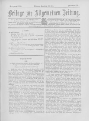 Allgemeine Zeitung Samstag 29. Juli 1905