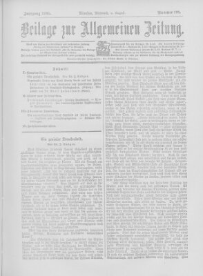 Allgemeine Zeitung Mittwoch 2. August 1905