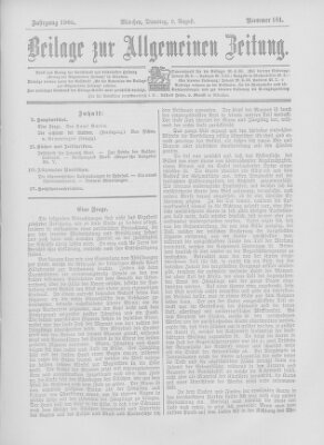 Allgemeine Zeitung Dienstag 8. August 1905