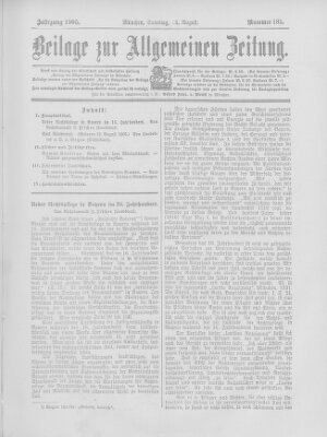 Allgemeine Zeitung Samstag 12. August 1905