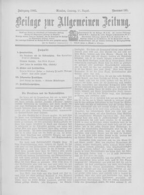 Allgemeine Zeitung Sonntag 27. August 1905