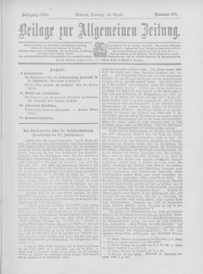 Allgemeine Zeitung Dienstag 29. August 1905