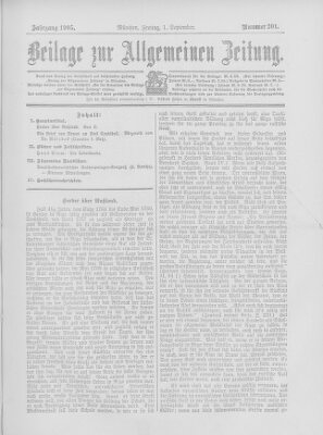 Allgemeine Zeitung Freitag 1. September 1905