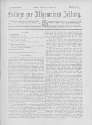 Allgemeine Zeitung Samstag 2. September 1905