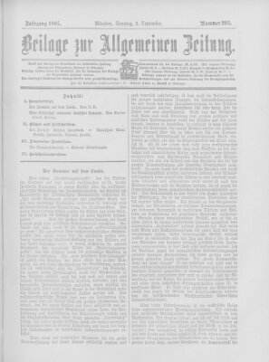 Allgemeine Zeitung Sonntag 3. September 1905